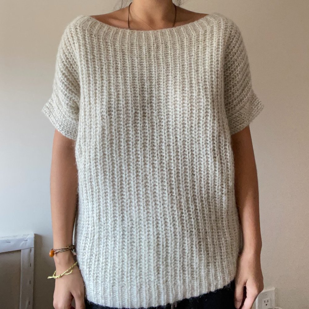 RIANI White Knitted Sweater Shirt